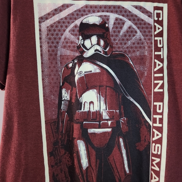 Star Wars Fifth Sun The Force Awakens Captain Phasma Poster Heather Red Tshirt L - Picture 8 of 16